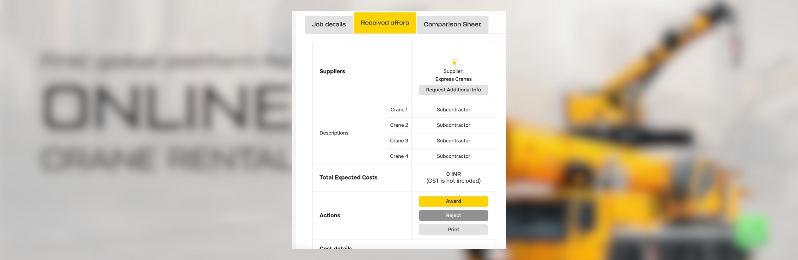 Supplier offers
