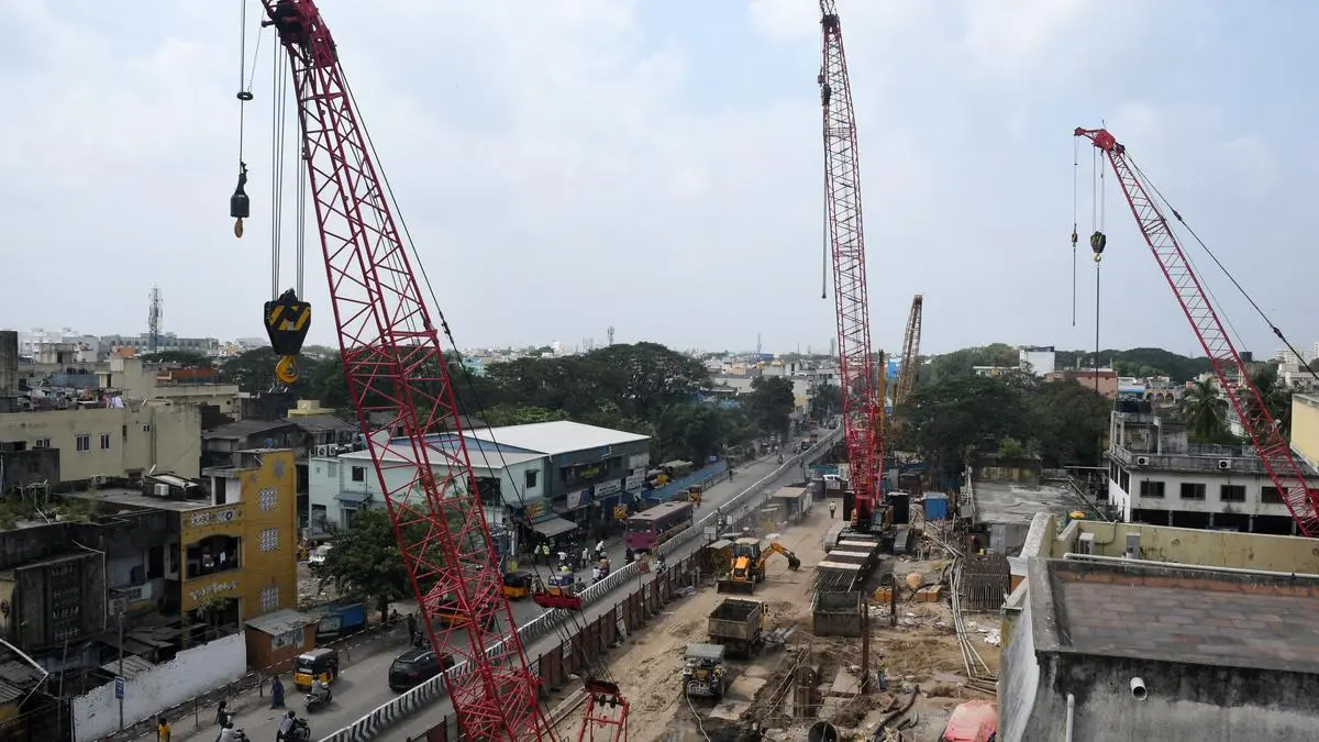 Construction project in Chennai requiring crane hire — MYCRANE
