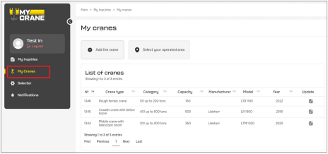 Figure 5: Open the Equipment fleet and subscriptions page 
